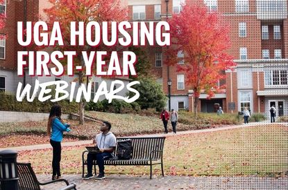 students talking out residence halls