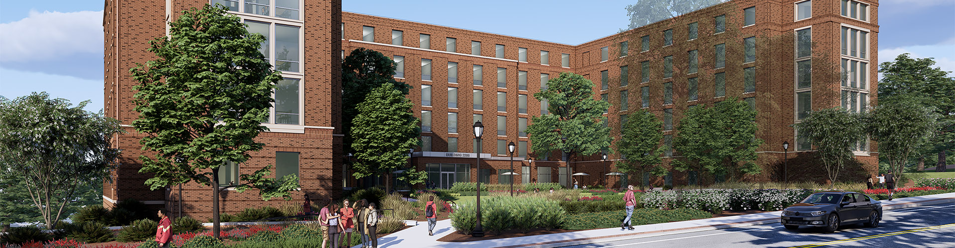 russell hall in the early evening