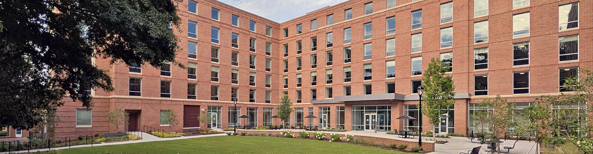 russell hall in the early evening